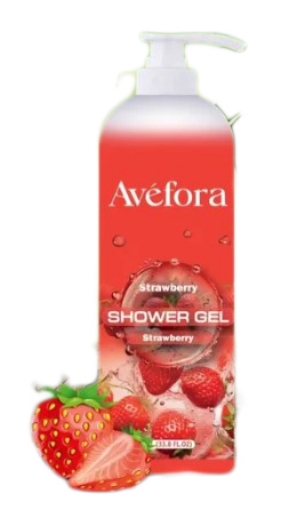 Picture of AVEFORA STRAWBERRY SHOWER GEL 1L 