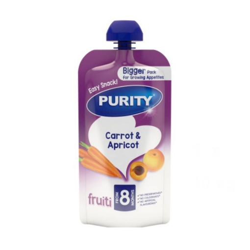 Picture of PURITY BABY FOOD CARROT & APRICOT POUCH 150ml