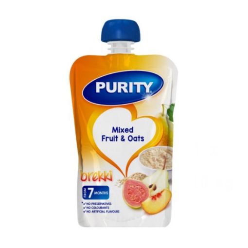 Picture of PURITY BABY FOOD MIXED FRUITS & OATS POUCH 110ml 