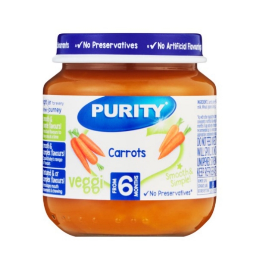 Picture of PURITY FIRST FOOD CARROTS JAR 125ML 