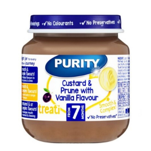 Picture of PURITY SECOND FOOD CUSTARD & PRUNE WITH VANILLA JAR 125ML 