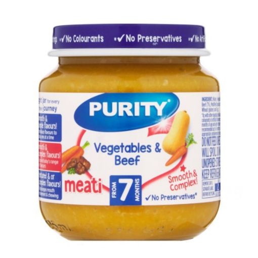 Picture of PURITY SECOND FOOD VEGETABLES & BEEF JAR 125ML
